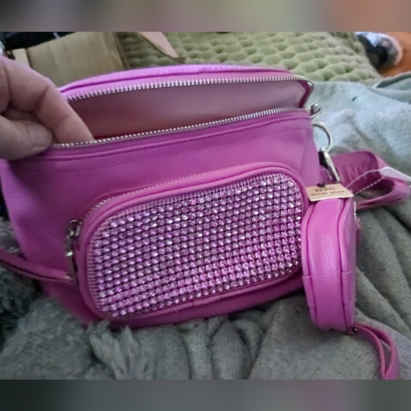 Madden Nyc Handbags - Pink Rhinestone Embellished Women's Bag